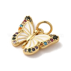 Pendentifs avec zircon cubiques à micro-pavés en laiton&nbsp;KK-K358-04KCG