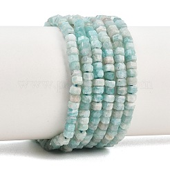 Природных амазонит бисер нитей&nbsp;G-G345-C20-2x4mm