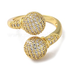 Покрытие стойки латунные циркониевые открытые манжеты RJEW-K249-15G