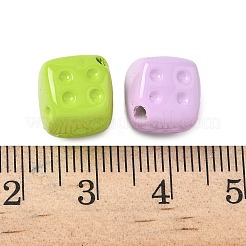 Непрозрачные акриловые бусины с распылением OACR-P031-01B