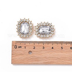 16 pz 6 cabochon in plastica ABS con perle finte e lega&nbsp;RB-BC0001-04