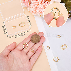 8 шт. 2 стиля стойки с покрытием из латуни пружинные затворные кольца&nbsp;KK-BBC0014-15