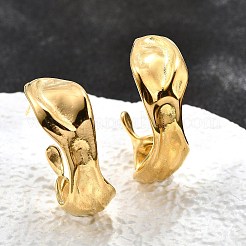 Круглые серьги-гвоздики из нержавеющей стали 304 с ионным покрытием (IP)&nbsp;EJEW-K244-44G