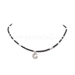 4-teiliges Halsketten-Set mit 4 klaren Zirkonia-Anhängern im Mond-&nbsp;NJEW-JN04271