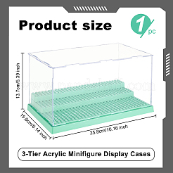3-ярусные акриловые витрины для минифигурок ODIS-WH0019-10B