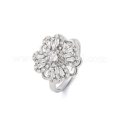 Латунные кольца-манжеты с микропаве из кубического циркония RJEW-Q010-01P