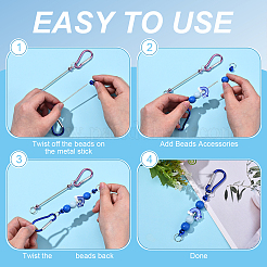 Наборы для самостоятельного изготовления круглых деревянных и алюминиевых брелоков в виде радуги&nbsp;DIY-YW0012-31