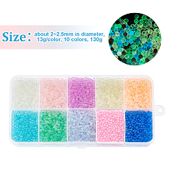 130 g leuchtende Blasenperlen in 10 Farben&nbsp;SEED-OC0001-07
