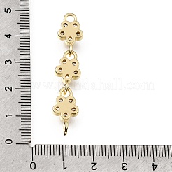 Messing Pavé Zirkonia Blumenverbinder Charms&nbsp;CU-E002-07G