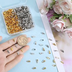 600 шт. 2-х цветные латунные защелкивающиеся дужки KK-SP0002-24