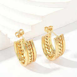 201 серьги-гвоздики из нержавеющей стали&nbsp;LS-EJEW-Q026-21G-B