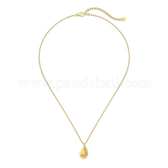 Ожерелья с подвеской в форме капли 925 из стерлингового серебра с микропаве из кубического циркония&nbsp;NJEW-K279-05MG