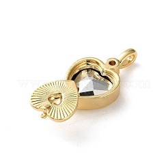 Подвески латунные горный хрусталь KK-P320-05G-04