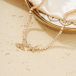 Женские латунные ожерелья с подвеской в виде двойной бабочки&nbsp;YR0428-2