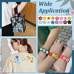 96 шт. 16-х цветные аксессуары для украшения из полиэстера&nbsp;DIY-FG0008-38