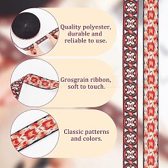 Rubans en polyester de style ethnique&nbsp;OCOR-WH0074-30