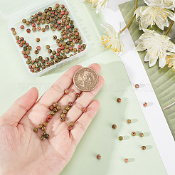 Природные Unakite круглых бусин пряди G-NB0004-87A