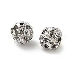 10 мм латунные бусины со стразами X1-KK-S519-01C-P