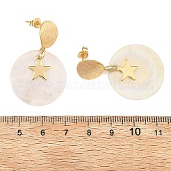 Ohrstecker aus Messing mit Anhänger für Damen&nbsp;EJEW-JE07336
