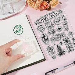 4 шт. 4 стиля ретро штамп тема прозрачные силиконовые штампы DIY-CP0009-73