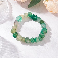 2 bracciale elastico con perline di agata naturale per uomo e donna&nbsp;BJEW-JB11957