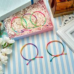 Плетеные браслеты нейлоновой нити корда BJEW-SW00049-01