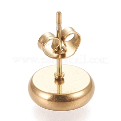 Boucles d'oreilles à tige en acier inoxydable 304 avec placage ionique (IP)&nbsp;STAS-K202-05C-G