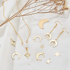 36шт 9 стиля латунных соединителей подвески и наборы подвесок KK-AR0003-15