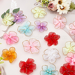 160 stücke 8 farben organza künstliche blume ornament zubehör&nbsp;DIY-GF0005-76