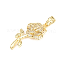 Colgantes de circonita cúbica transparente con micropavé de latón para el día de San Valentín&nbsp;KK-D258-07G-08