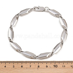 Браслеты-цепочки с ромбовидными звеньями из нержавеющей стали 304 для мужчин и женщин&nbsp;BJEW-G766-03P-02