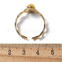 Круглые натуральные смешанные кольца из камня RJEW-C119-07G