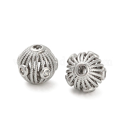 Латунные микро проложить кубического циркония бусы KK-K374-11P