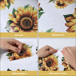 Selbstklebende PVC-Wandaufkleber mit Sonnenblumenmotiv&nbsp;STIC-WH20002-25