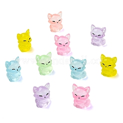 30 шт. 6-цветная светящаяся смоляная лиса для украшения дисплея&nbsp;CRES-CJ0001-81