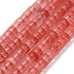 Вишневого кварца стеклянные бусы пряди G-Z110-A28-2x4mm