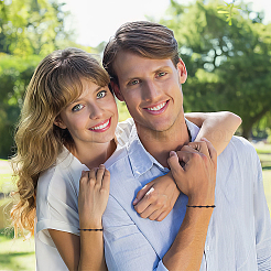 6шт 2-цветный браслет с подвесками в виде медали Святого Бенедикта из сплава BJEW-AN0001-71