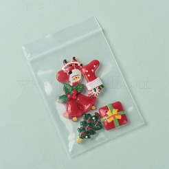 再封可能なプラスチック製包装袋  トップシール  セルフシールバッグ  長方形  ホワイト  9x6cm  片側の厚さ：3.9ミル（0.1mm）  100個/袋&nbsp;OPP-G001-B-6x9cm