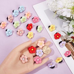 24 шт. 8-х цветные украшения для обуви из смолы&nbsp;DIY-CP0010-15