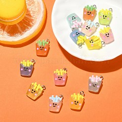 35шт 7 цвета прозрачные подвески из смолы&nbsp;RESI-CJ0003-14