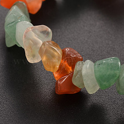 Pulseras elásticas con cuentas de piedras mixtas naturales y sintéticas chips&nbsp;BJEW-JB01824
