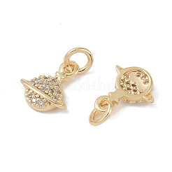 Латунные микропаве прозрачные подвески с фианитом&nbsp;KK-S367-16A