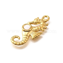 304 Edelstahl Pavé-Anhänger mit natürlichen weißen Muscheln&nbsp;STAS-C122-21D-02G
