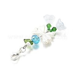 4 шт. подвеска из искусственного жемчуга и стекла АБС HJEW-TA00352