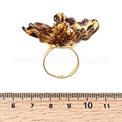 Blume 304 Edelstahl Fingerringe für Frauen&nbsp;RJEW-A294-04G