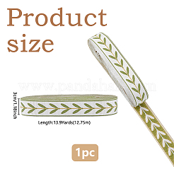 12.75 м полиэстеровая лента с узором в виде листьев OCOR-DC0001-28C