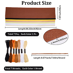 7 pièce de tissu en feutre non tissé 7 couleurs&nbsp;DIY-CP0012-69C
