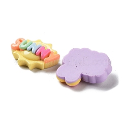 Макарун цветная непрозрачная смола декодирование кабошонов&nbsp;RESI-K035-03