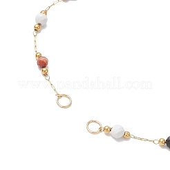 Изготовление браслета из нержавеющей стали 304 и граненых круглых драгоценных камней AJEW-JB01346