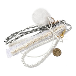 Подвеска из искусственного кроличьего волоса&nbsp;HJEW-JM04334